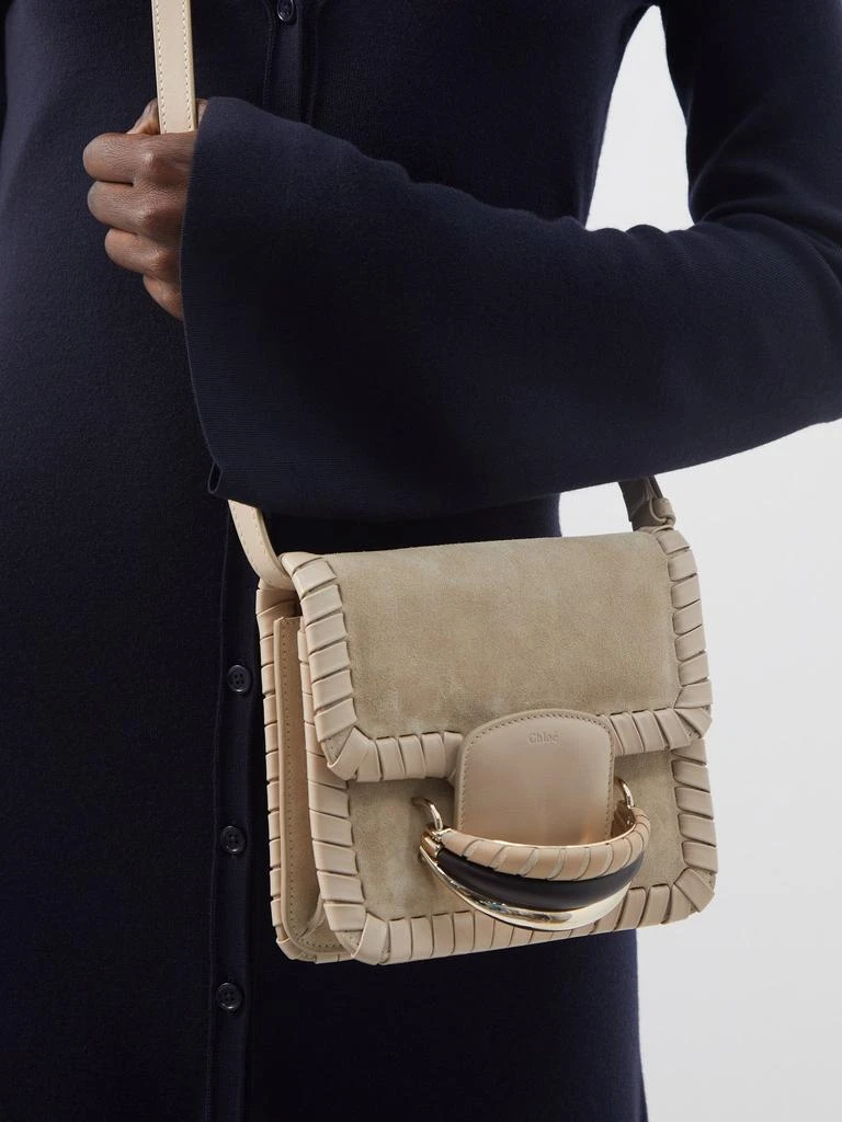 商品Chloé|Kattie whipstitched suede shoulder bag,价格¥13585,第2张图片详细描述