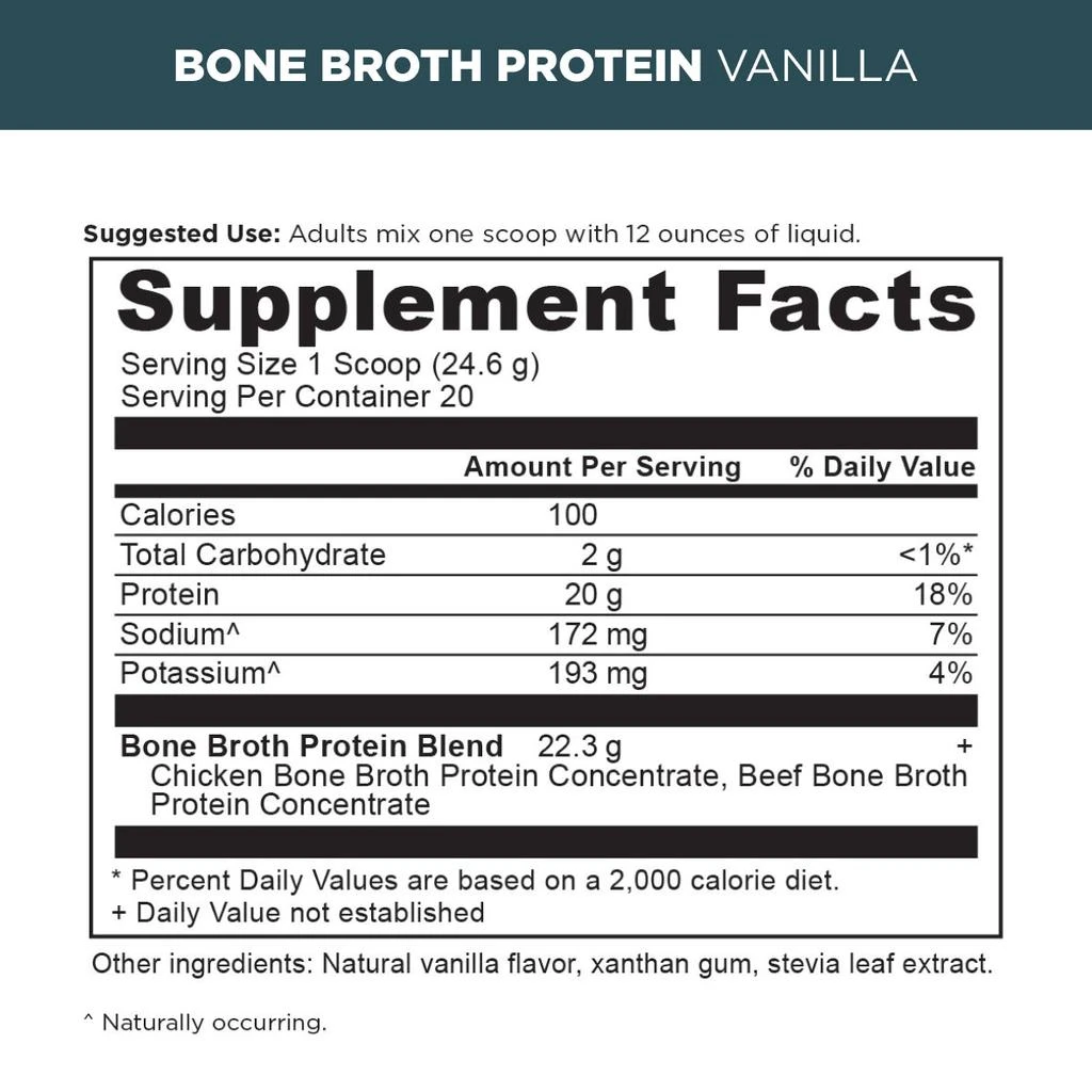 商品Ancient Nutrition|Bone Broth Protein Chocolate and Vanilla,价格¥723,第2张图片详细描述