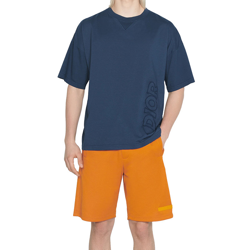 【预售3-7天】DIOR/迪奥 22年春夏新款 PARLEY系列 男士蓝色Parley海洋塑料®棉质混纺面料超大版型短袖T恤293J673B0773_C531商品第4张图片规格展示