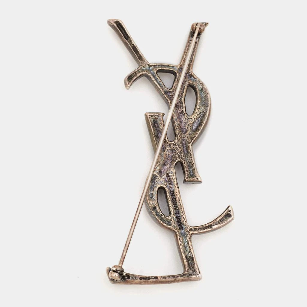 商品[二手商品] Yves Saint Laurent|Yves Saint Laurent Opyum Monogram Gunmetal Tone Pin Brooch,价格¥2673,第2张图片详细描述