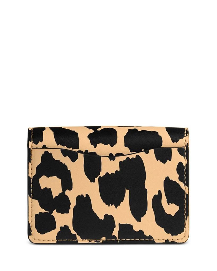 Leopard Print Leather Flap Card Case 商品