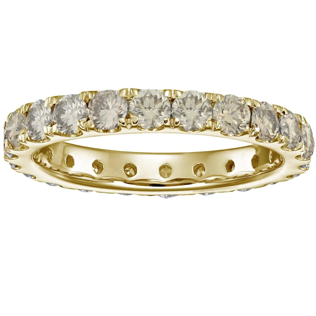 商品Vir Jewels|3 cttw Champagne Diamond Eternity Ring Wedding Band 14K Yellow Gold,价格¥12401,第1张图片