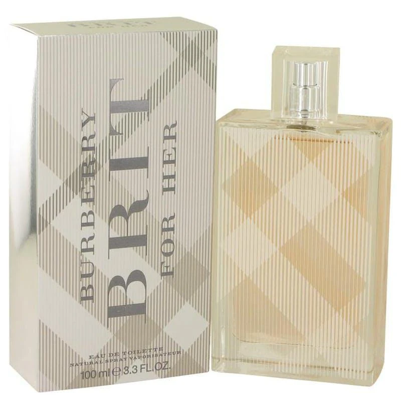 商品Burberry|Burberry Brit by Burberry Eau De Toilette Spray 3.4 oz 3.4 OZ,价格¥438,第1张图片