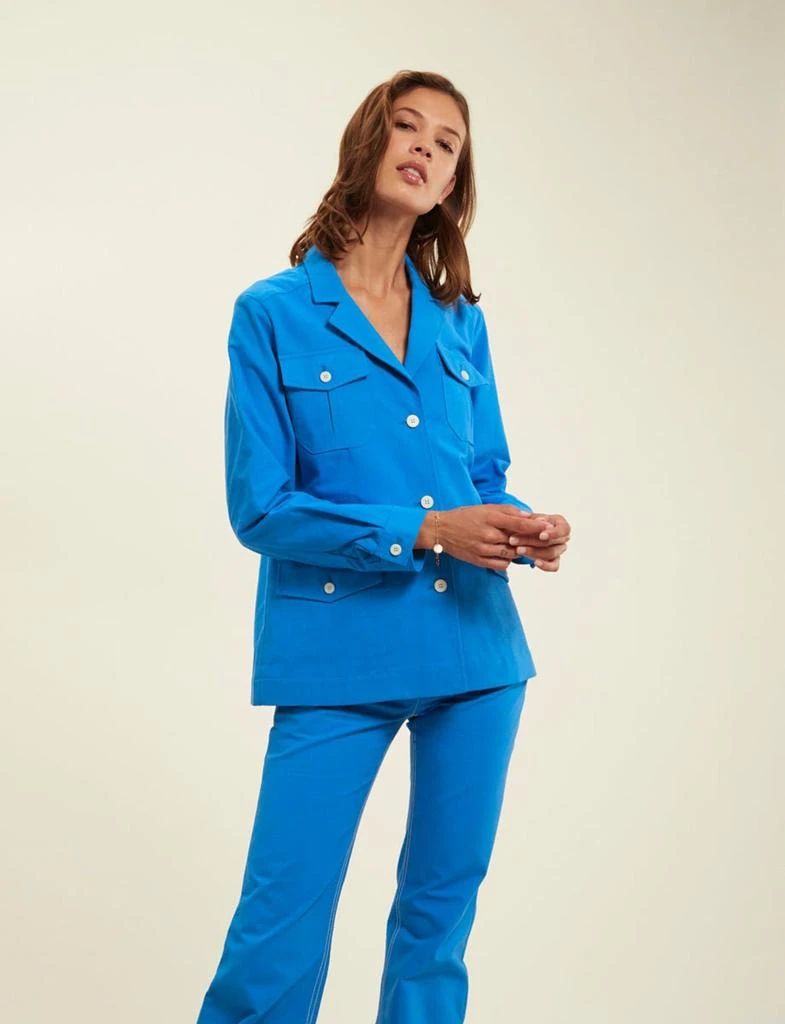 商品INES DE LA FRESSANGE|Flipper jacket cobalt blue,价格¥1870,第2张图片详细描述