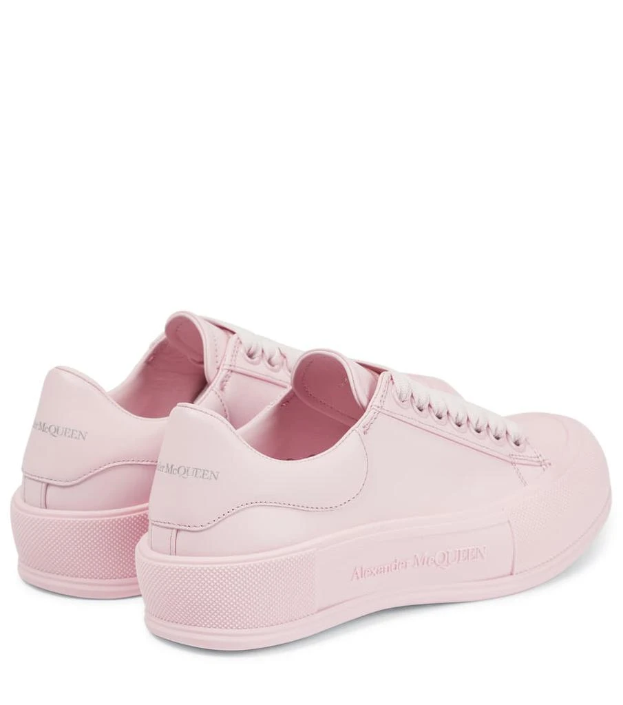 商品Alexander McQueen|Deck Plimsoll leather sneakers,价格¥3982,第3张图片详细描述