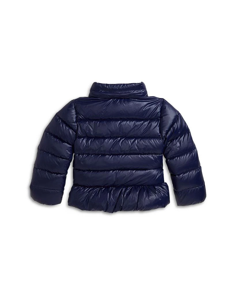 商品Ralph Lauren|Girls' Down Hooded Peplum Jacket - Little Kid,价格¥1393,第1张图片