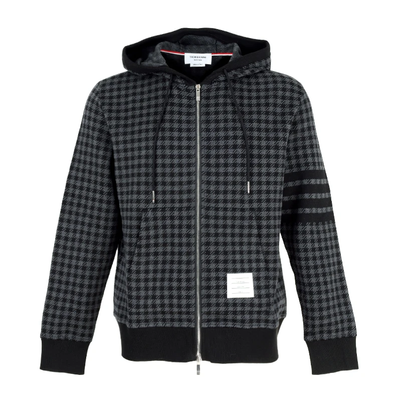商品[国内直发] Thom Browne|THOM BROWNE 黑色男士卫衣/帽衫 MJT302A-07671-001,价格¥8847,第1张图片