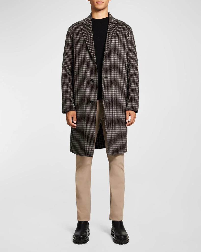 商品Theory|Men's Suffolk Luxe Check Overcoat,价格¥4295,第1张图片