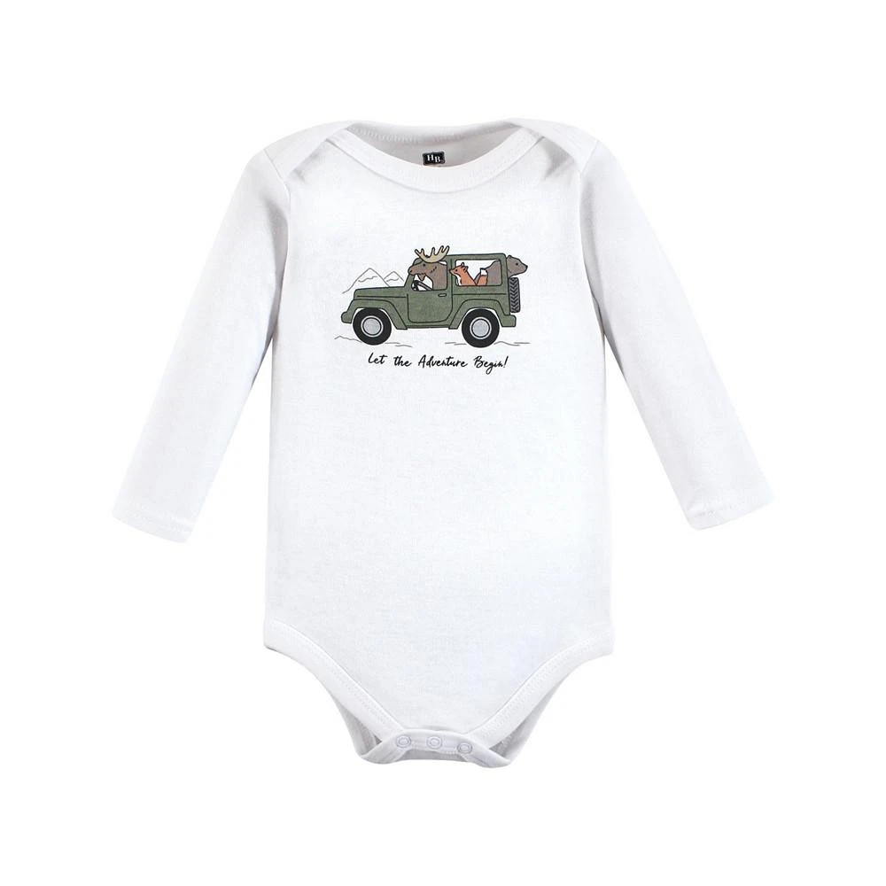 商品Hudson|Infant Boy Cotton Long-Sleeve Bodysuits, Animal Adventure 3-Pack,价格¥172,第3张图片详细描述