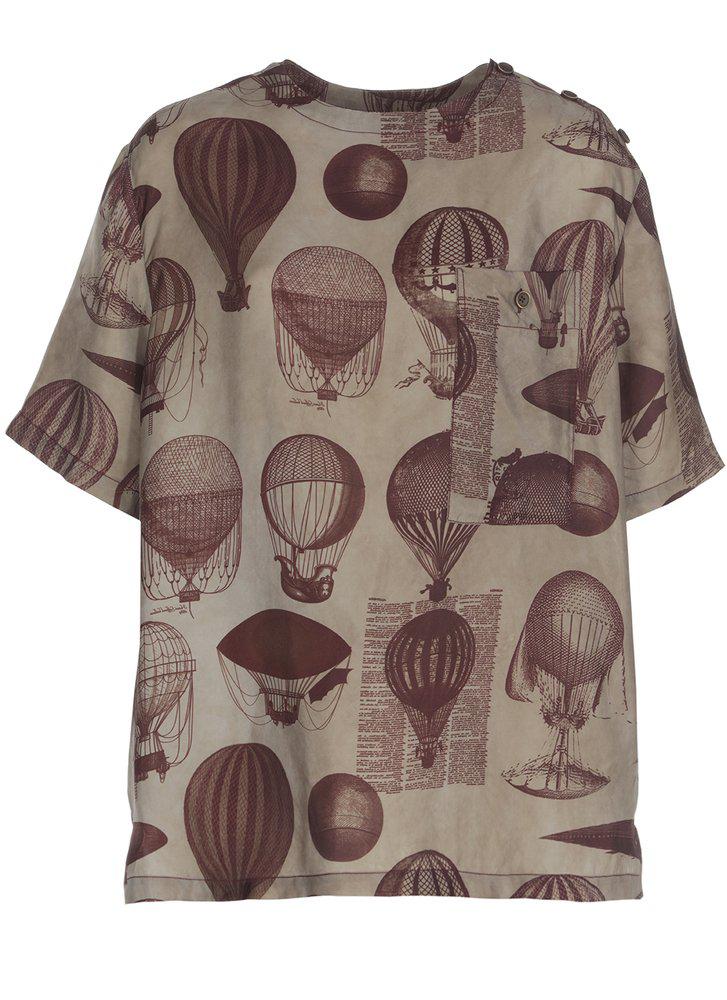 Uma Wang Balloon Printed Crewneck T-Shirt商品第1张图片规格展示