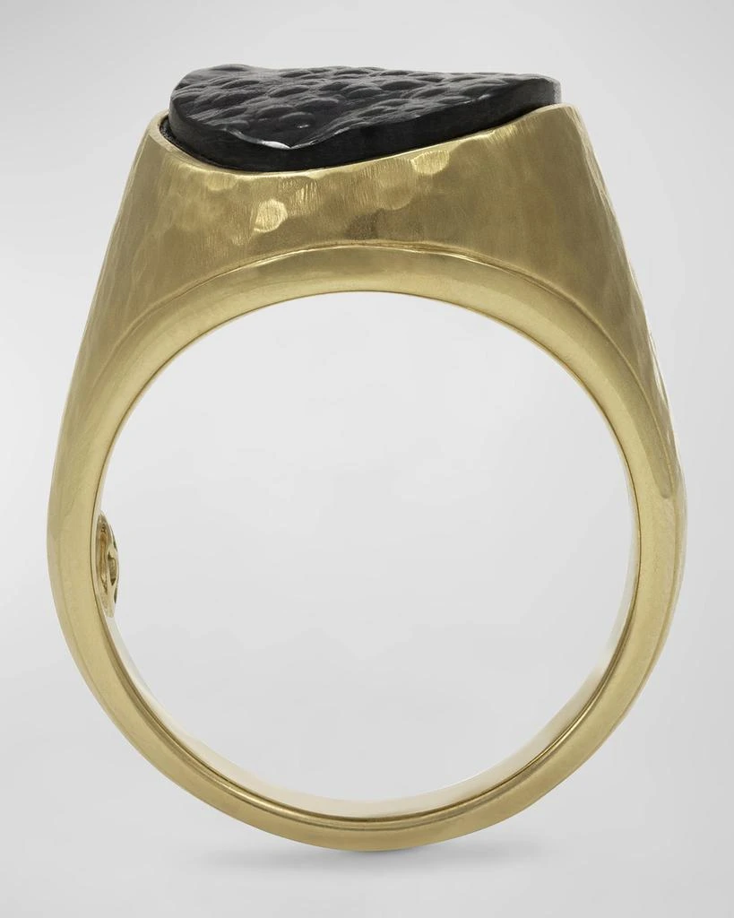 商品Jorge Adeler|Men's 18K Yellow Gold Hematite Ring, Size 10,价格¥42381,第4张图片详细描述