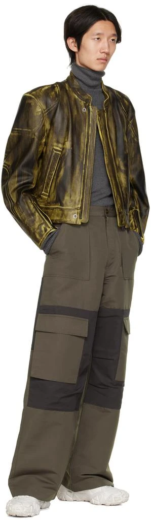 商品Acne Studios|Yellow Lawondo Moto Leather Jacket,价格¥12702,第4张图片详细描述