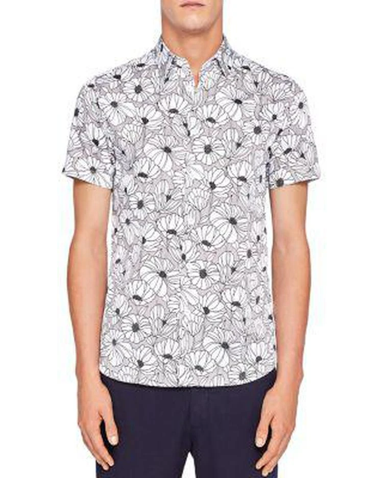 商品Ted Baker London|Marka Oversized Floral Regular Fit Button-Down Shirt,价格¥770,第1张图片