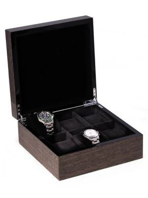 商品Bey-Berk|High Lacquered Italian Veneer 6 Watch Box,价格¥1053,第1张图片