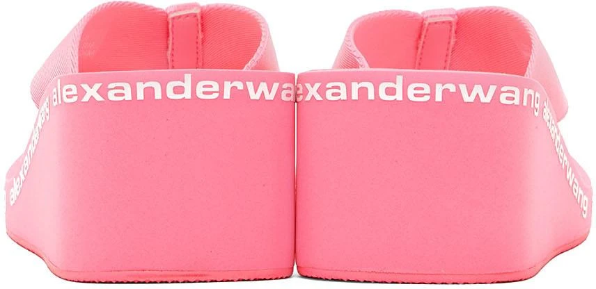 商品Alexander Wang|Pink AW Wedge Flip Flop Sandals,价格¥1157,第2张图片详细描述