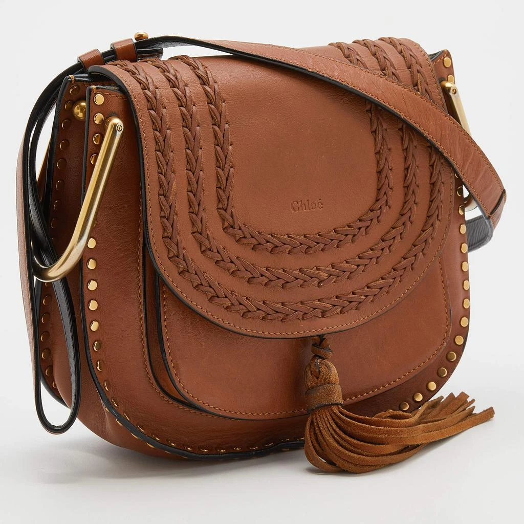 商品[二手商品] Chloé|Chloe Brown Leather Small Braided Hudson Shoulder Bag,价格¥5935,第3张图片详细描述