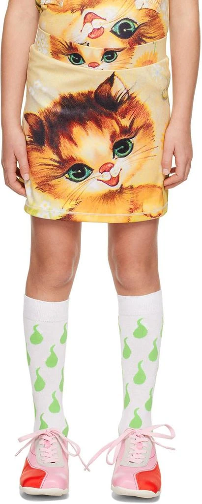 商品CHOPOVA LOWENA|SSENSE Exclusive Kids Yellow Cat Eyes Ball Skort,价格¥459,第1张图片
