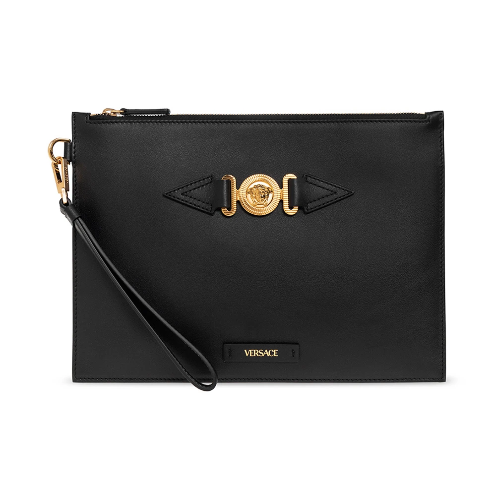 商品[国内直发] Versace|VERSACE 黑色男士手拿包 1006243-1A03190-1B00V,价格¥4646,第1张图片