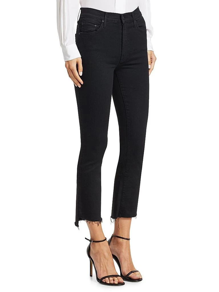 商品MOTHER|The Insider Mid-Rise Frayed Step-Hem Stretch Crop Jeans,价格¥1698,第3张图片详细描述