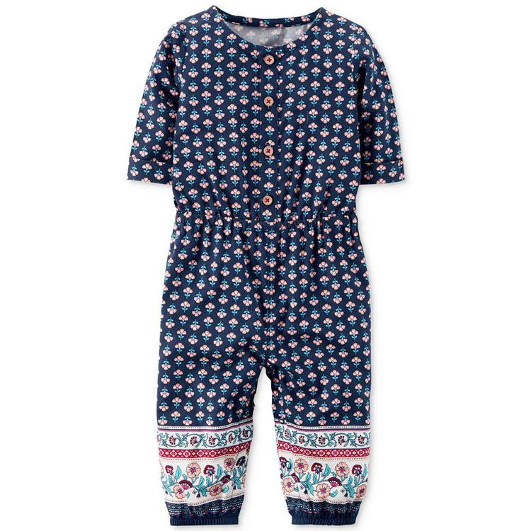 商品Carter's|Geo-Print Jumpsuit, Baby Girls (0-24 months),价格¥71,第1张图片