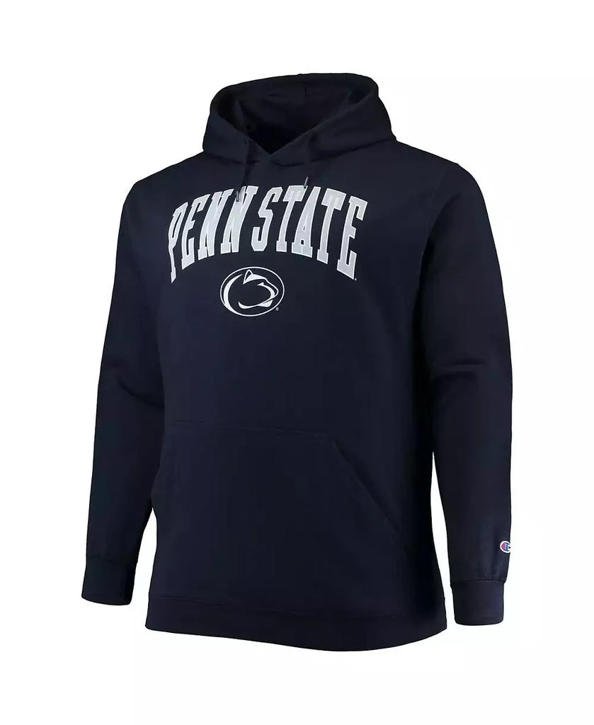 商品CHAMPION|Men's Navy Penn State Nittany Lions Big and Tall Arch Over Logo Powerblend Pullover Hoodie,价格¥360,第2张图片详细描述