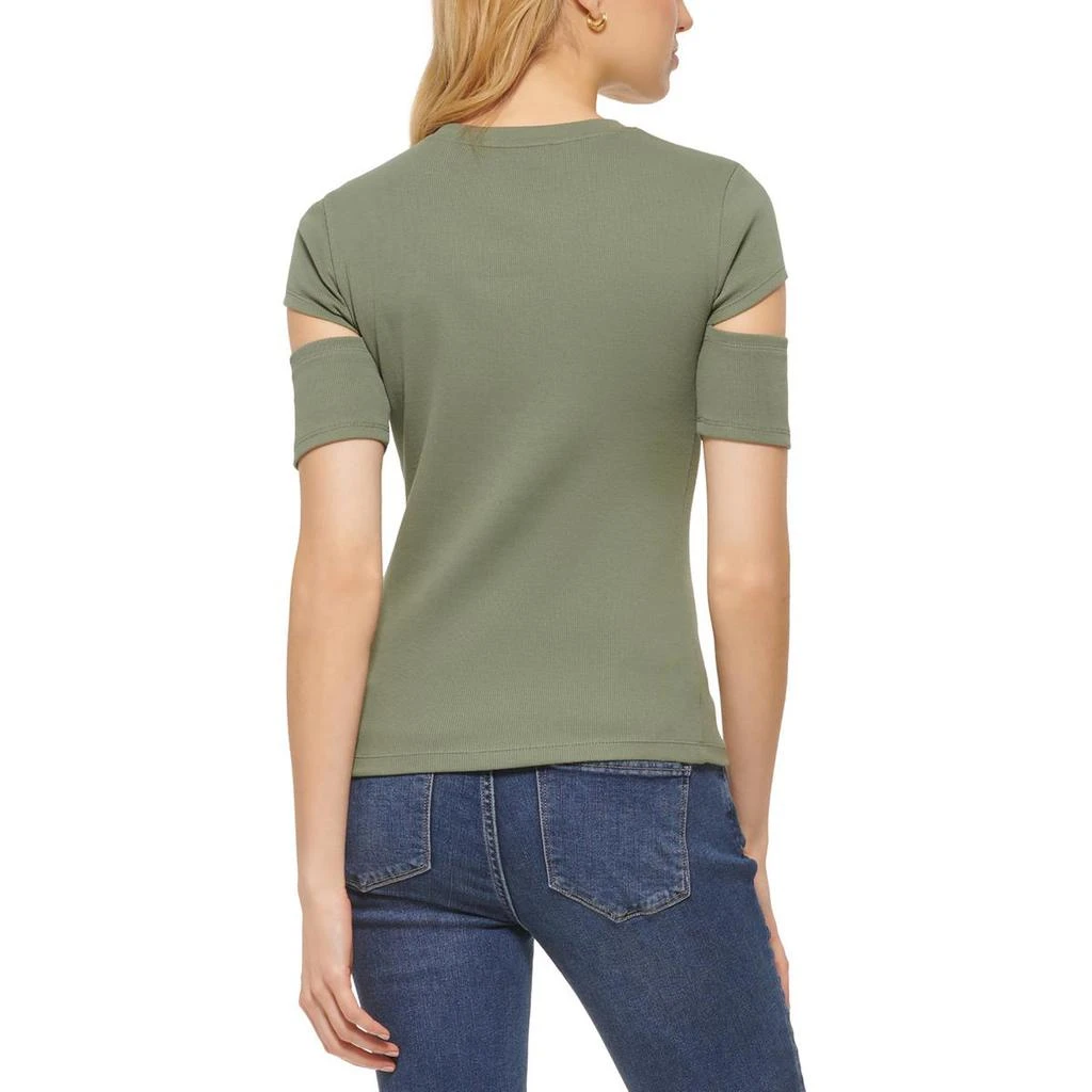 商品DKNY|DKNY Jeans Womens Cut-Out Crewneck T-Shirt,价格¥62,第4张图片详细描述