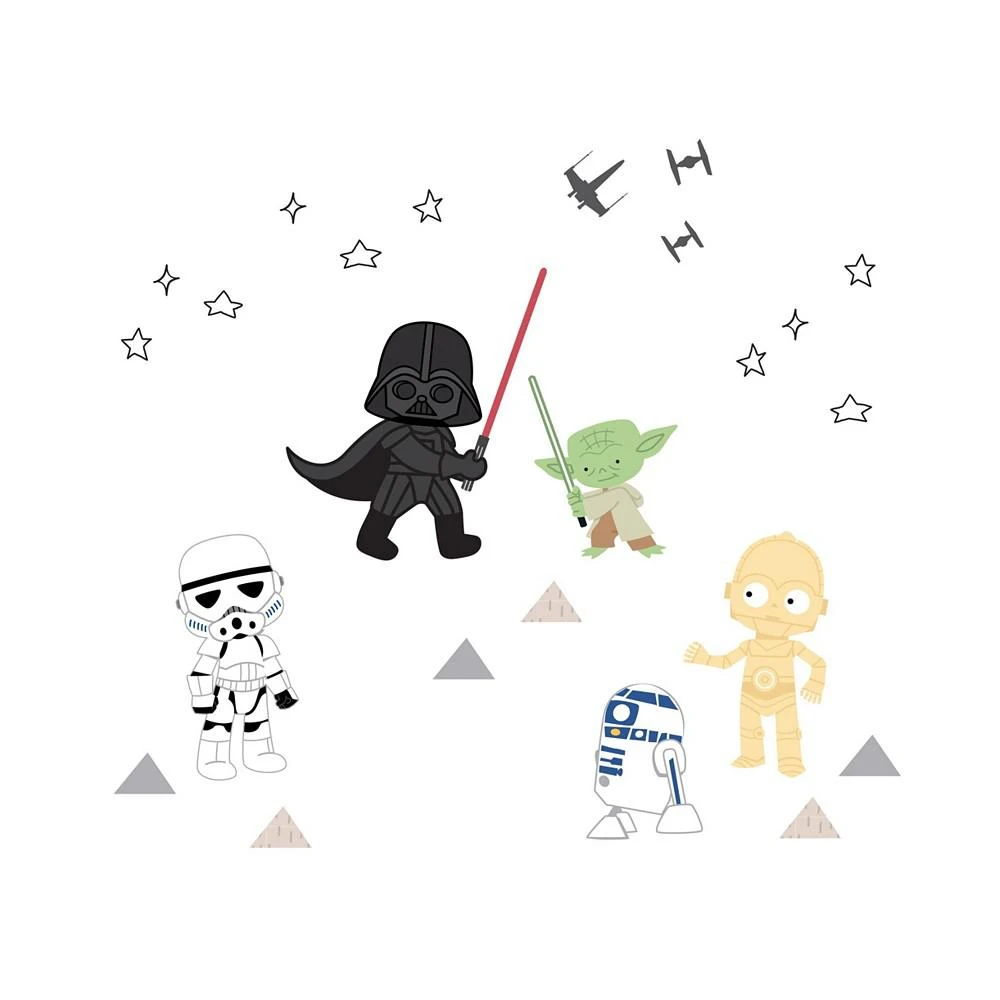 商品Lambs & Ivy|Star Wars Classic Wall Decals - Yoda, Darth Vader, R2-D2, C-3PO,价格¥172,第1张图片