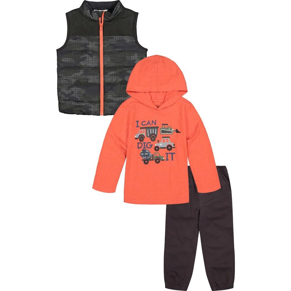 商品KIDS HEADQUARTERS|Baby Boys T-shirt, Camo Vest and Twill Joggers, 3 Piece Set,价格¥166,第1张图片