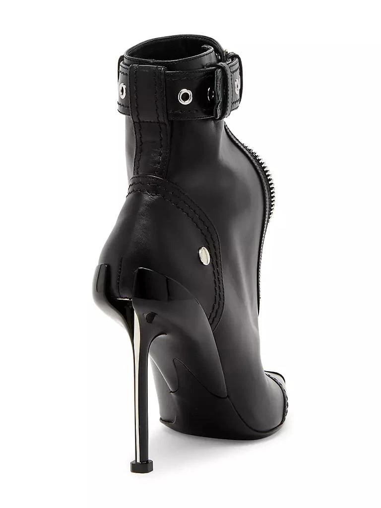 商品Alexander McQueen|Slash Biker 90MM Leather Booties,价格¥14666,第3张图片详细描述