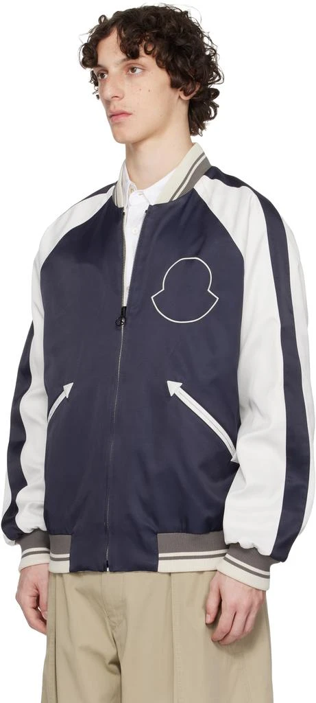 商品Moncler|Mercedes-Benz by NIGO White & Navy Satet Reversible Jacket,价格¥27145,第4张图片详细描述
