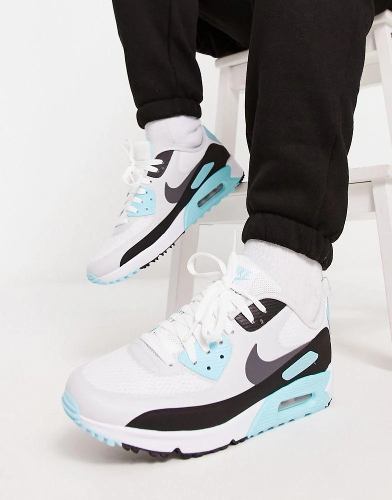 商品NIKE|Nike Golf Air Max 90 shoes in blue and grey,价格¥886,第1张图片