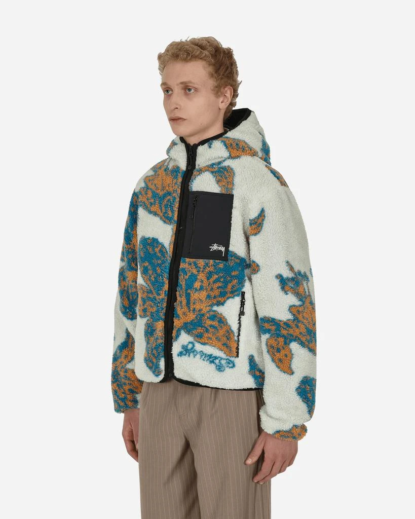 商品STUSSY|Floral Sherpa Hood Jacket White,价格¥1511,第2张图片详细描述
