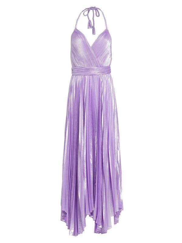 商品Alice + Olivia|Arista Halterneck Accordion Pleat Maxi Dress,价格¥1132,第5张图片详细描述