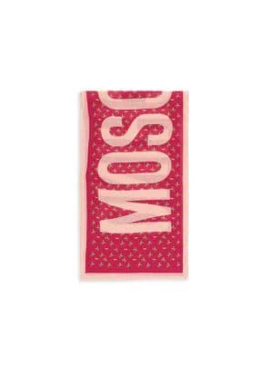 商品Moschino|Teddy Bear And Hearts Jacquard Logo Scarf,价格¥604,第2张图片详细描述