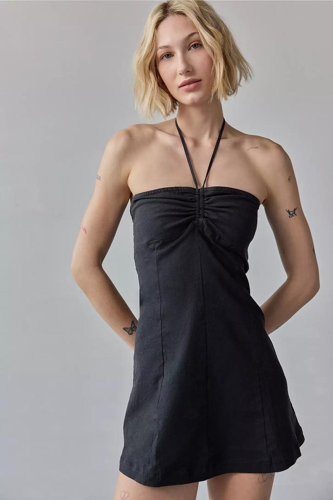 aqua blue halter dress Dare Me Halter Maxi Dress main image 0