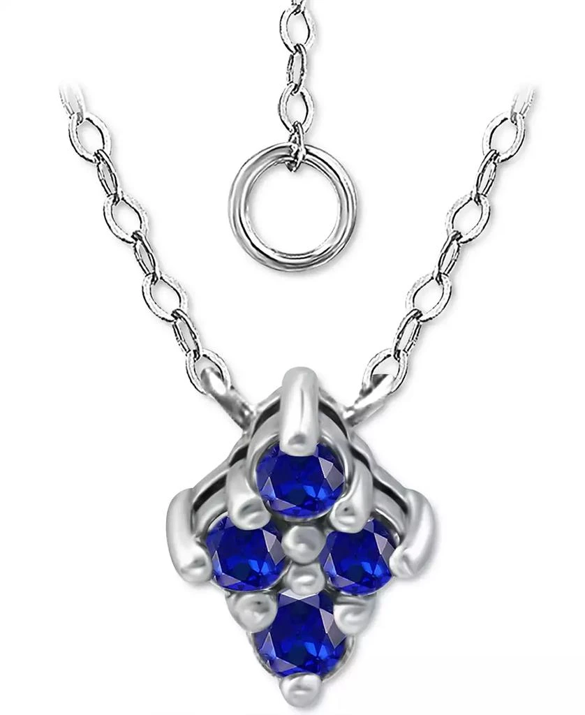 商品Giani Bernini|Imitation Blue Sapphire Cluster Pendant Necklace, 16" + 2" extender, Created for Macy's,价格¥94,第1张图片