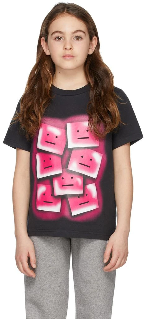 商品Acne Studios|Kids Black & Pink Face Print T-Shirt,价格¥554,第2张图片详细描述