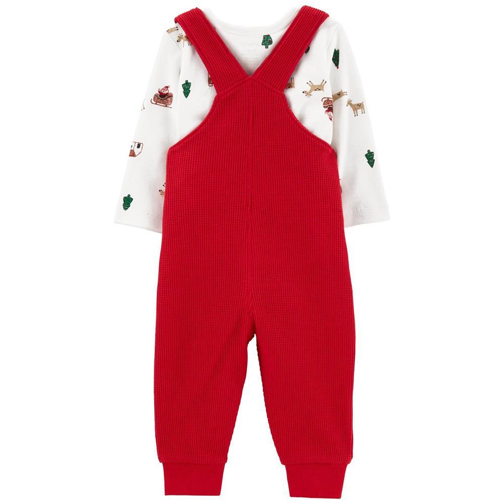 商品Carter's|Baby Boys Santa T-shirt, Jumper and Bib, 3 Piece Set,价格¥281,第4张图片详细描述