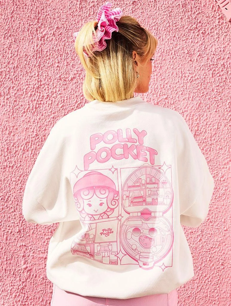 商品Skinnydip London|Polly Pocket x Skinnydip Poster Sweatshirt In Ecru,价格¥398,第3张图片详细描述