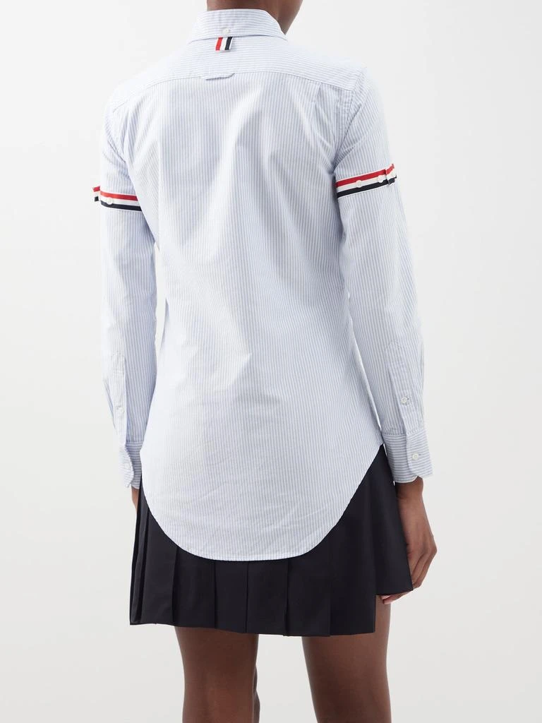 商品Thom Browne|Tricolour armband striped cotton shirt,价格¥2333,第5张图片详细描述