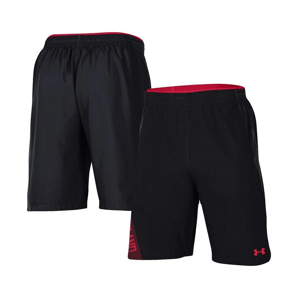 商品Under Armour|Men's Black Maryland Terrapins 2021 Sideline Woven Shorts,价格¥445,第1张图片