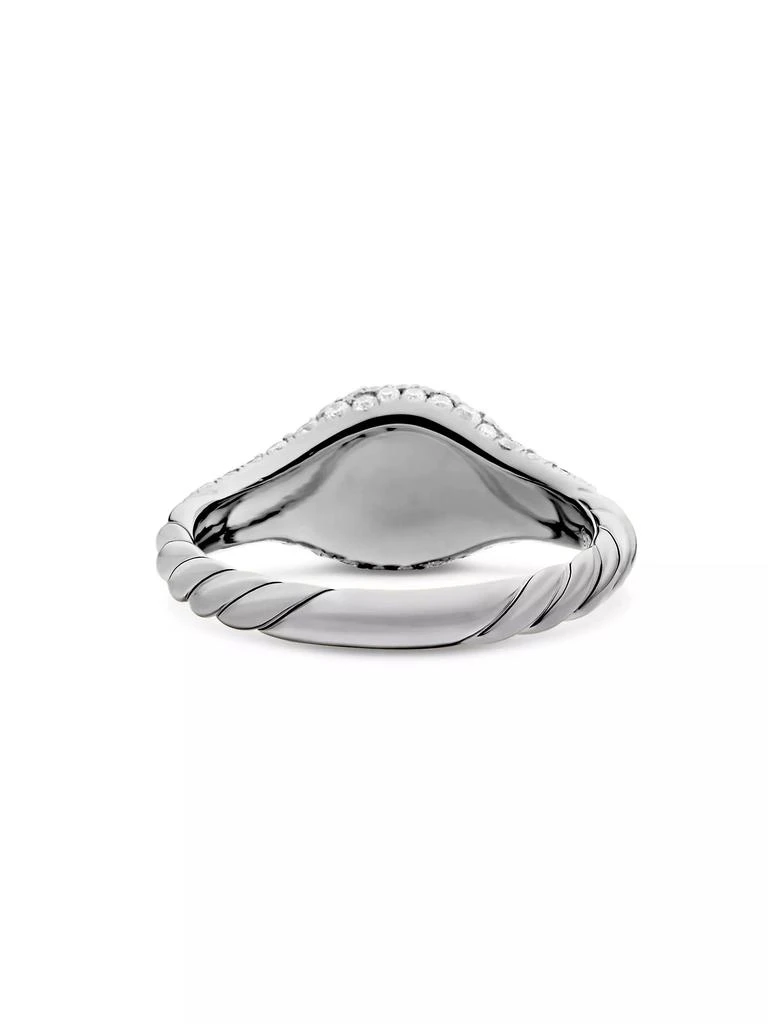 Petite Pavé Pinky Ring in 18K White Gold 商品