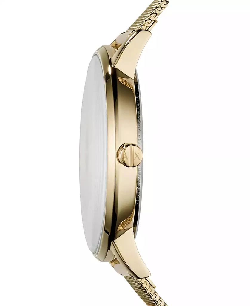 商品Armani Exchange|Women's Three-Hand Gold-Tone Stainless Steel Mesh Watch 36mm,价格¥1312,第2张图片详细描述