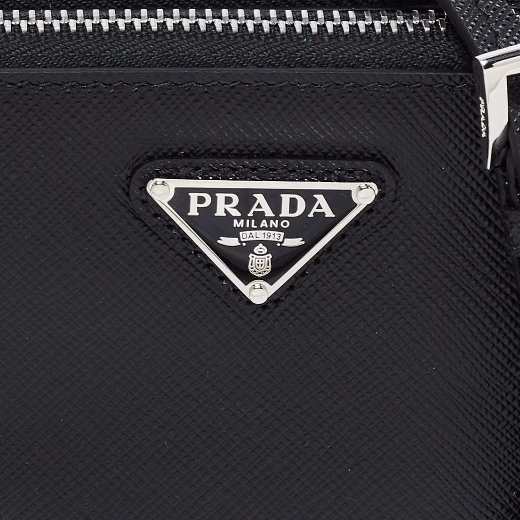 商品Prada|Prada Black Saffiano Leather Mini Triangular Pouch Bag,价格¥7880,第5张图片详细描述