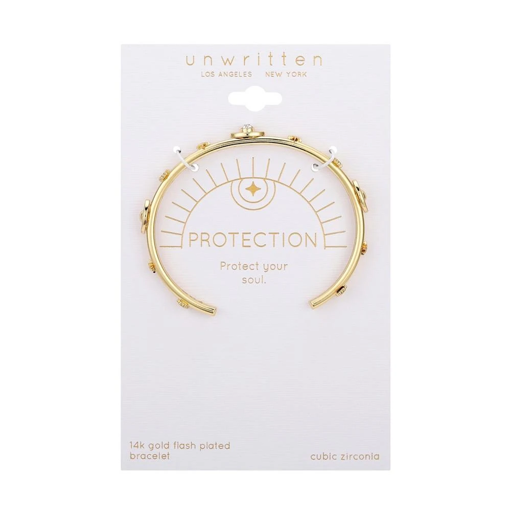 商品Unwritten|Cubic Zirconia Evil Eye, Star and Hamsa Cuff Bracelet,价格¥153,第2张图片详细描述