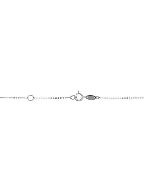 14K White Solid Gold Manhattan Pendant Necklace商品第2张图片规格展示