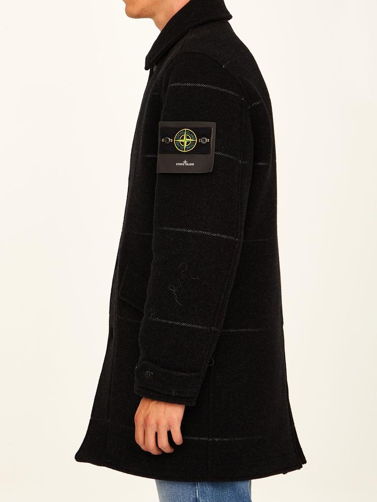 商品Stone Island|Anthracite wool coat,价格¥6618,第5张图片详细描述