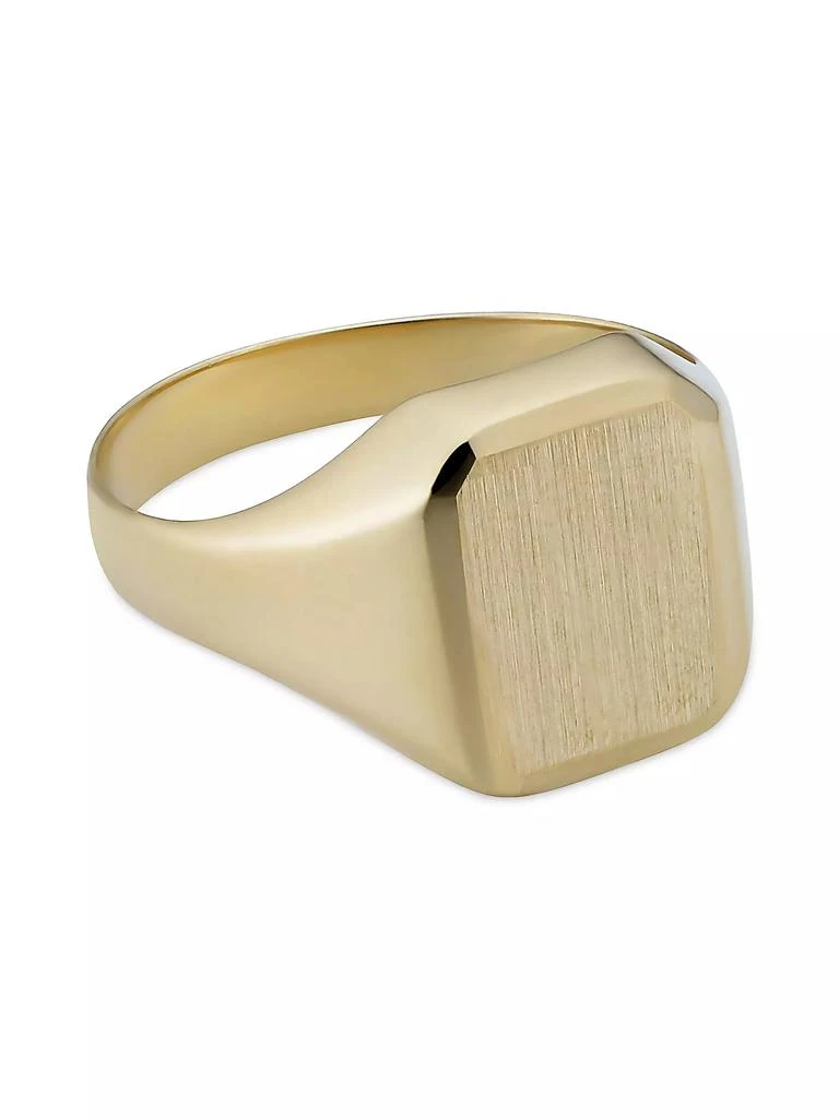 商品Oradina|14K Yellow Solid Gold The Duke Signet Ring,价格¥3502,第2张图片详细描述