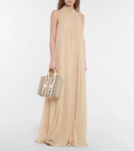 商品Chloé|Woody S号刺绣帆布托特包,价格¥7106,第5张图片详细描述