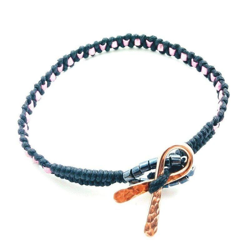 商品Alexa Martha Designs|Copper Breast Cancer Awareness Ribbon Bracelet 6-INCH WRIST,价格¥318,第1张图片